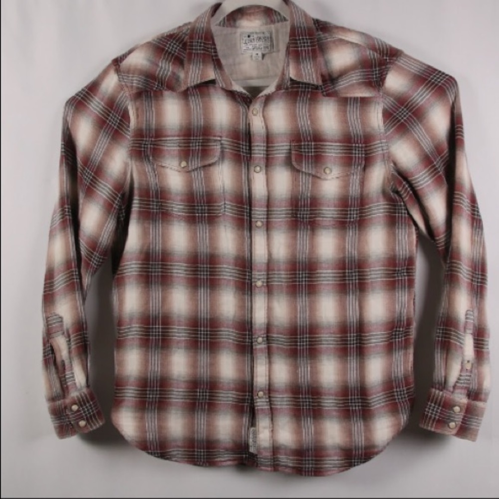 Lucky Brand Button Down Plaid Long Sleeve